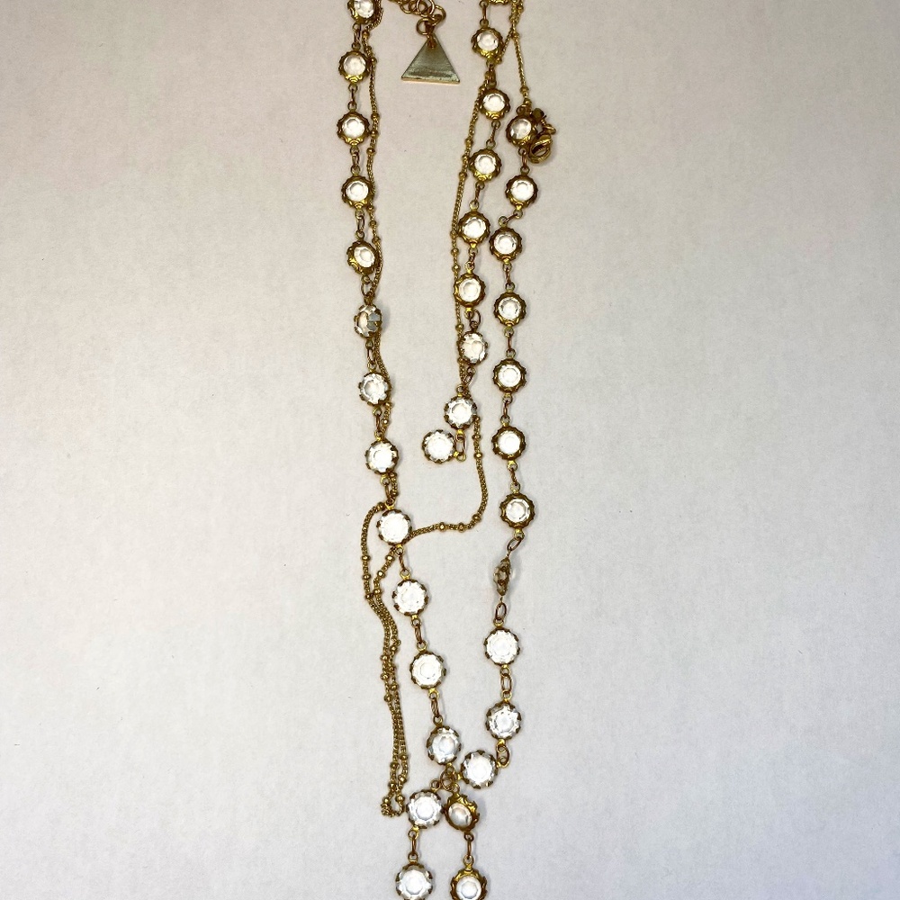 Club Monaco gold and glass necklace